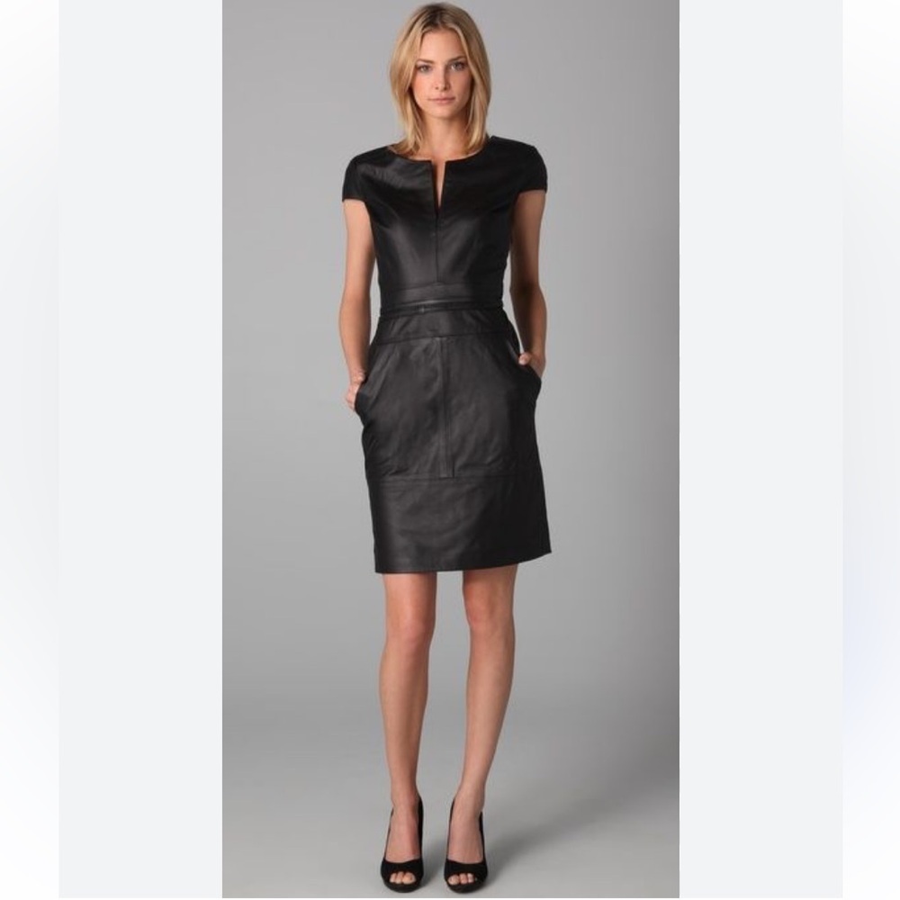 Bird By Juicy Couture Black Leather Mini Dress